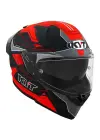 KYT R2R KASK LED MATT SİYAH KIRMIZI
