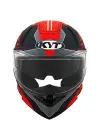 KYT R2R KASK LED MATT SİYAH KIRMIZI