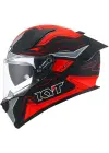 KYT R2R KASK LED MATT SİYAH KIRMIZI