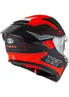 KYT R2R KASK LED MATT SİYAH KIRMIZI