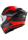 KYT R2R KASK LED MATT SİYAH KIRMIZI