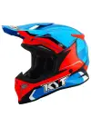 KYT SKYHAWK KASK GLOWING MAVİ TURUNCU FLUO