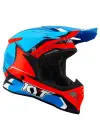 KYT SKYHAWK KASK GLOWING MAVİ TURUNCU FLUO