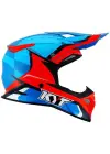 KYT SKYHAWK KASK GLOWING MAVİ TURUNCU FLUO