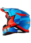 KYT SKYHAWK KASK GLOWING MAVİ TURUNCU FLUO