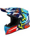 KYT SKYHAWK KASK HYPERFLOW MATT LIGHT BLUE / RED
