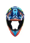 KYT SKYHAWK KASK HYPERFLOW MATT LIGHT BLUE / RED