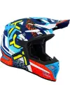 KYT SKYHAWK KASK HYPERFLOW MATT LIGHT BLUE / RED