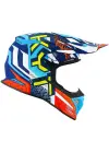 KYT SKYHAWK KASK HYPERFLOW MATT LIGHT BLUE / RED