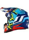 KYT SKYHAWK KASK HYPERFLOW MATT LIGHT BLUE / RED