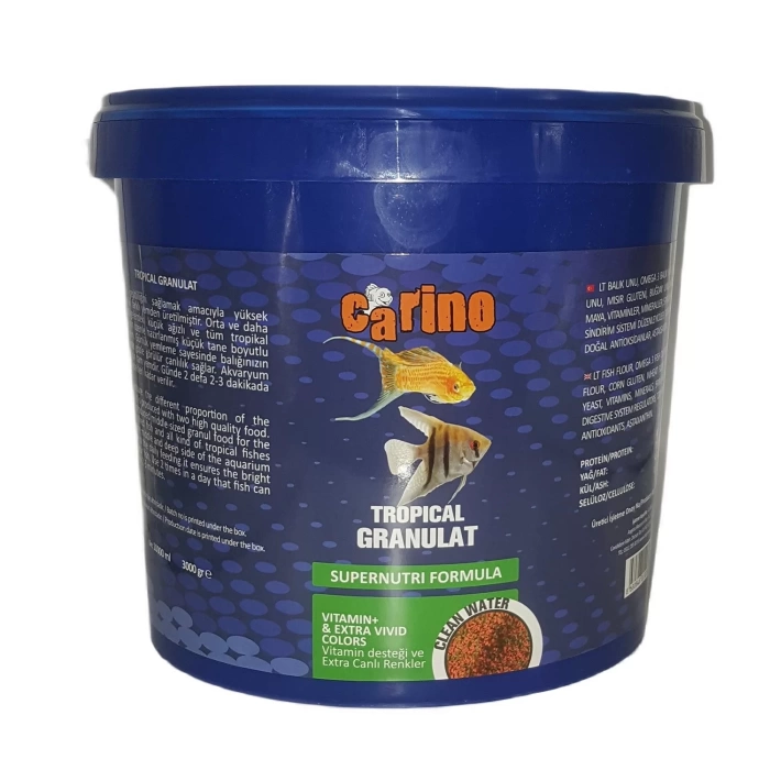 Carino Tropical Granulat Tropikal Balık Yemi 3 Kg