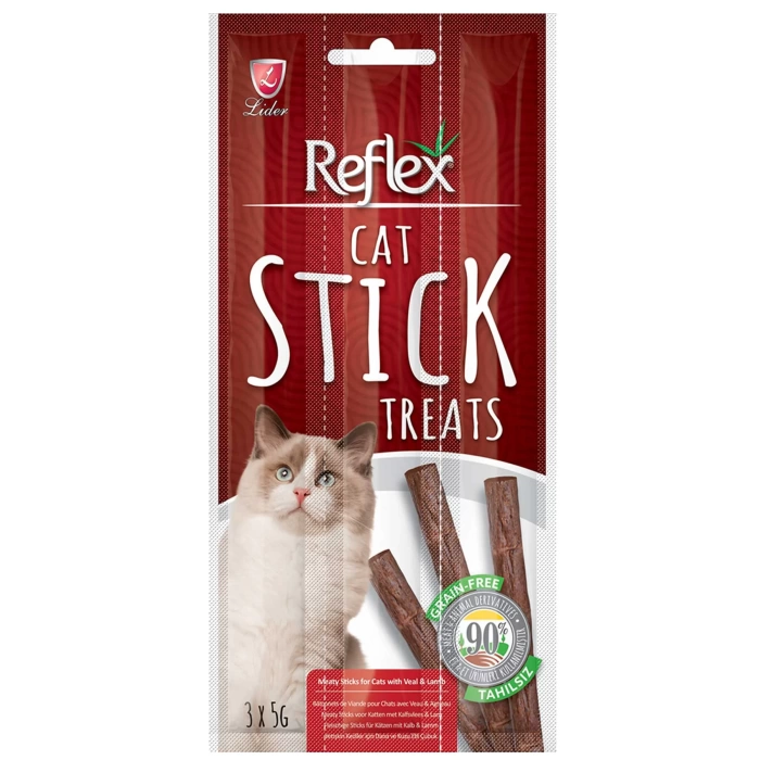 Reflex Biftek ve Kuzu Etli Sticks Kedi Ödül Maması 3x5 Gr.