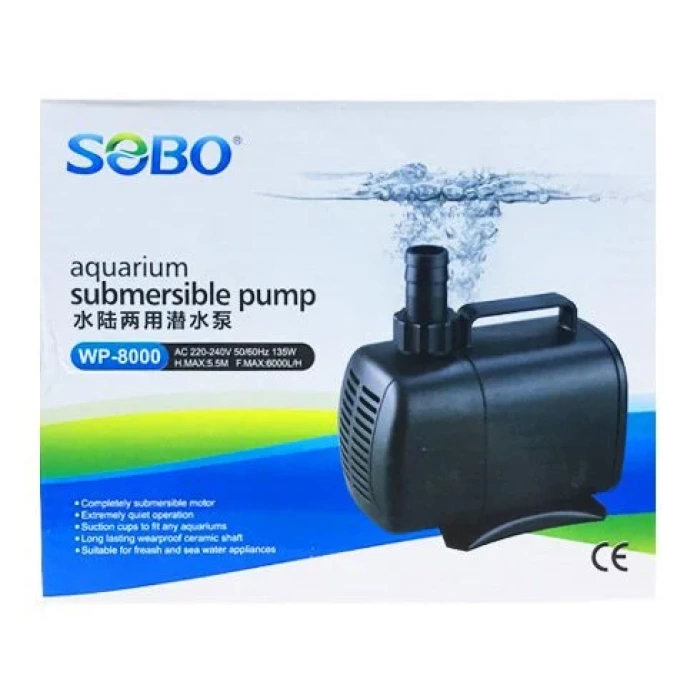 Sobo Akvaryum Sump Motoru 135 W 6000 LT/SAAT WP-8000