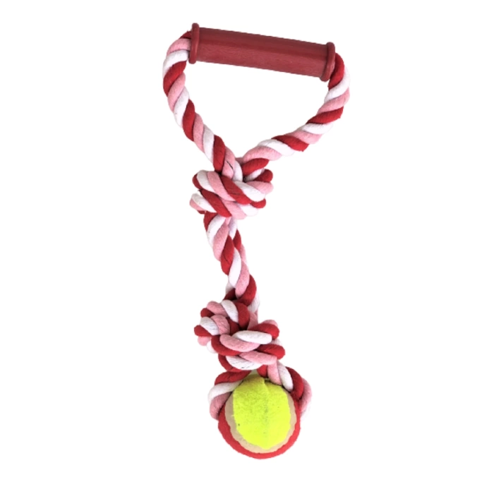 Tutmalı Tenis Toplu Diş İpi Köpek Oyuncağı 30 cm