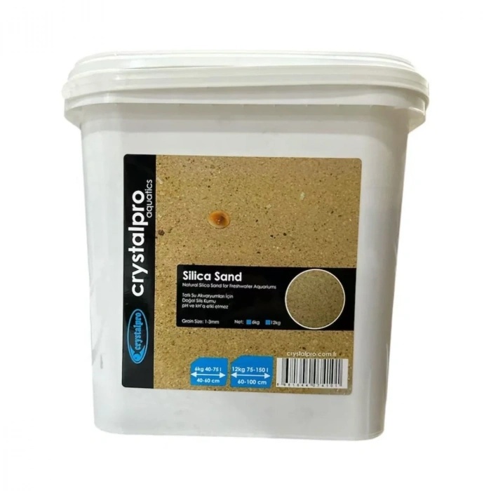 CrystalPro Silica Sand 12 Kg - Sarı Renk Silikat Akvaryum Kumu