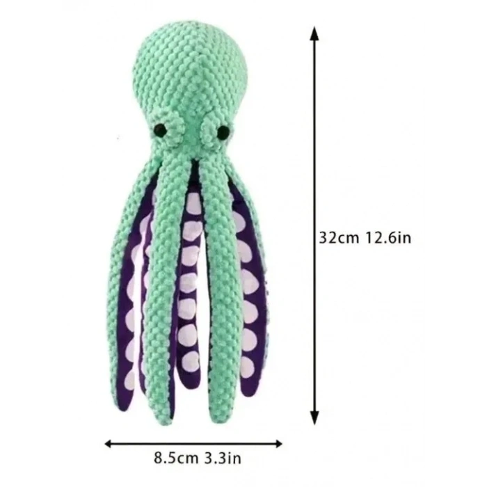 Öten Ahtapot Şekilli Köpek Oyuncağı 32 cm