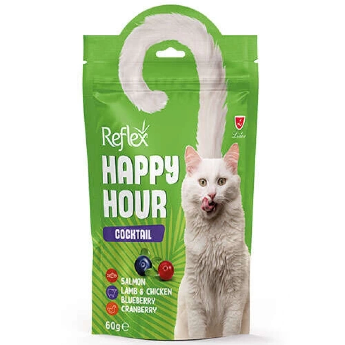 Happy Hour Cocktail Somon Kuzu, Tavuk, Yaban Mersini ve Kızılcık Kedi Ödülü 60 Gr