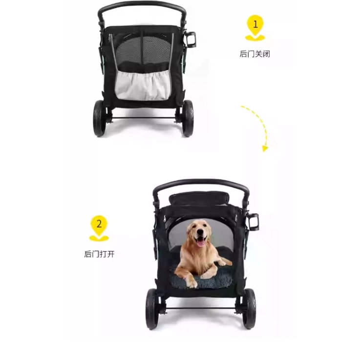 Orta ve Büyük Irk Köpekler İçin Uygun 45 Kg Kapasiteli Evcil Hayvan Arabası
