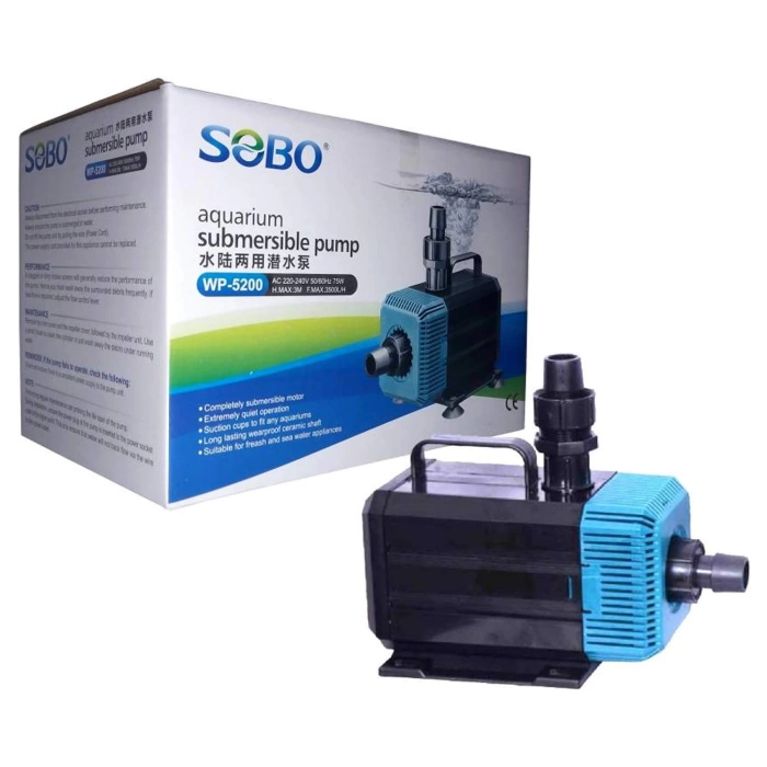 Sobo Akvaryum Sump (Kafa) Motoru 75W. 3500LT/SAAT WP-5200