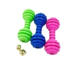 Dikenli Kauçuk Dumbell Zilli Köpek Oyuncağı 12 cm