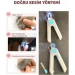 Işıklı Törpülü Evcil Hayvan Tırnak Makası Mavi