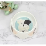 Bobo Melamin Kaymaz Taban Yüz Baskılı Köpek Mama Kabı 550 ml