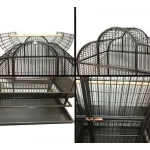 Fulin Tekerlekli Papağan Kafesi Large Siyah 81x56x177 cm