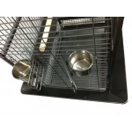 Fulin Tekerlekli Papağan Kafesi Large Siyah 81x56x177 cm