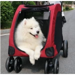 Katlanabilir Kedi Küçük Orta ve Büyük Irk Köpekler İçin Köpek Arabası 55 Kg Kapasiteli