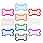 Kedi Köpek Kemik Şekilli Kimlik Etiketli Tasma Ucu 4.6x3 Cm