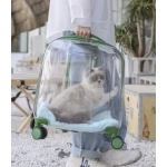 Kedi Küçük Irk Köpek Tekerlekli Şeffaf Taşıma Çantası