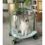 Kedi Küçük Irk Köpek Tekerlekli Şeffaf Taşıma Çantası