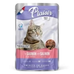Plaisir Pouch Somon ve Morina Balıklı Soslu Parçalı Kısırlaştırılmış ve Yetişkin Kedi Yaş Maması 100 Gr