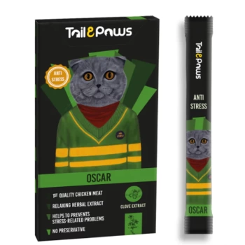 Tail & Paws Oscar Stress Önleyici Tavuklu Şekersiz Sıvı Kedi Ödül Maması 15 Gr (5li)