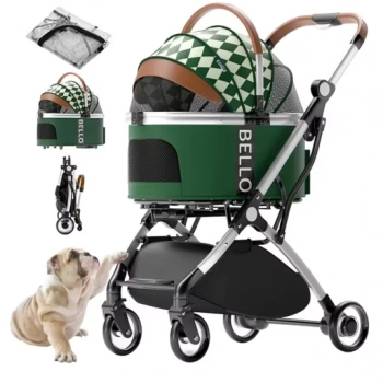 3 in 1 Katlanabilir Şık Tasarımlı Evcil Hayvan Arabası 15 Kg Kapasiteli