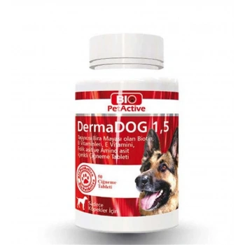 Bio Pet Active DermaDog Köpek Sarımsaklı Maya Tableti 1.5 - 100 Tablet