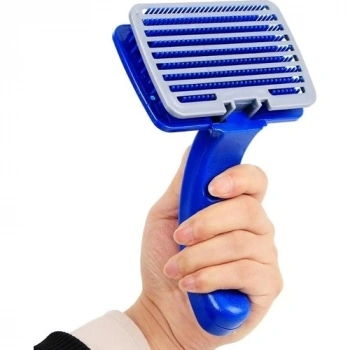 Düğmeli Kendini Temizleyen Kedi Köpek Bakım Tarağı Small