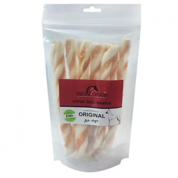 Esca Tavuk Sargılı Jumbo Burgu Köpek Ödül Kemiği 6lı