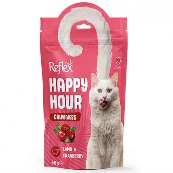 Happy Hour Calmnes Kuzu Eti ve Kızılcık Sakinleştirici Kedi Ödülü 60 Gr