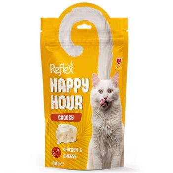 Happy Hour Choosy Tavuk Etli ve Peynir Seçici Kediler İçin Kedi Ödülü 60 Gr