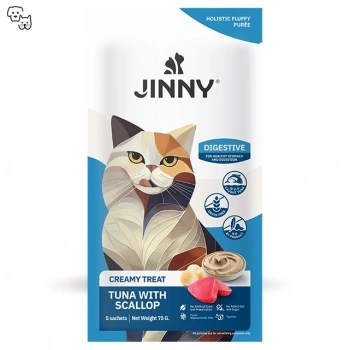 Jınny Creamy Ton Balıklı Deniz Taraklı Kedi Sıvı Ödül Maması 5x15 Gr