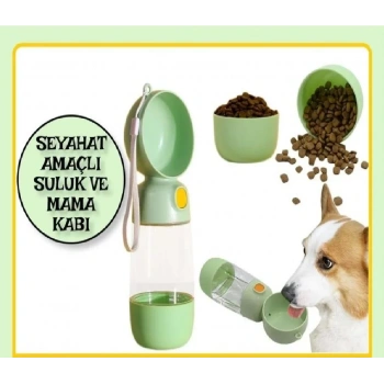 Kedi Köpek Portatif Seyahat Amaçlı Suluk ve Mama Kabı 