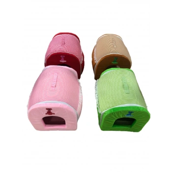 Renkli Tutmalı Kedi Köpek Yatak Ev 54x44x44 cm