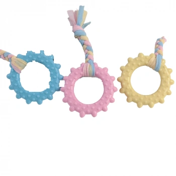 Düğümlü Diş İpli Halka Köpek Oyuncağı 26 cm WJ-036-1