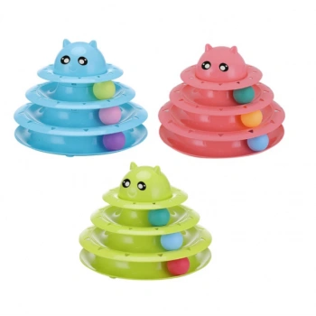 Kedi Başlıklı 3 Katlı 3 Toplu Dönen Kedi Oyuncağı YY0180