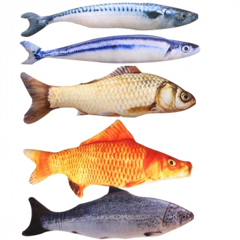 Balık Şekilli Catnipli Peluş Kedi Oyuncak 20 cm