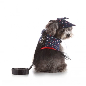 Köpek Yelek Gezdirme Elbisesi + Şapka Medium