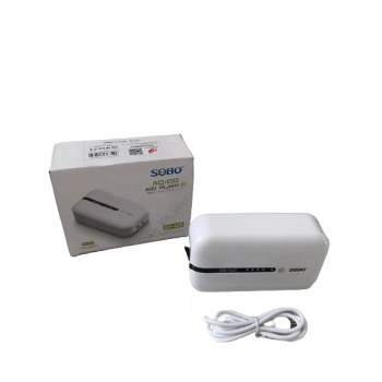 Sobo AC/DC Usb Şarjlı Çift Çıkışlı Hava Motoru 2W. 2X3 Lt/dk SB-428