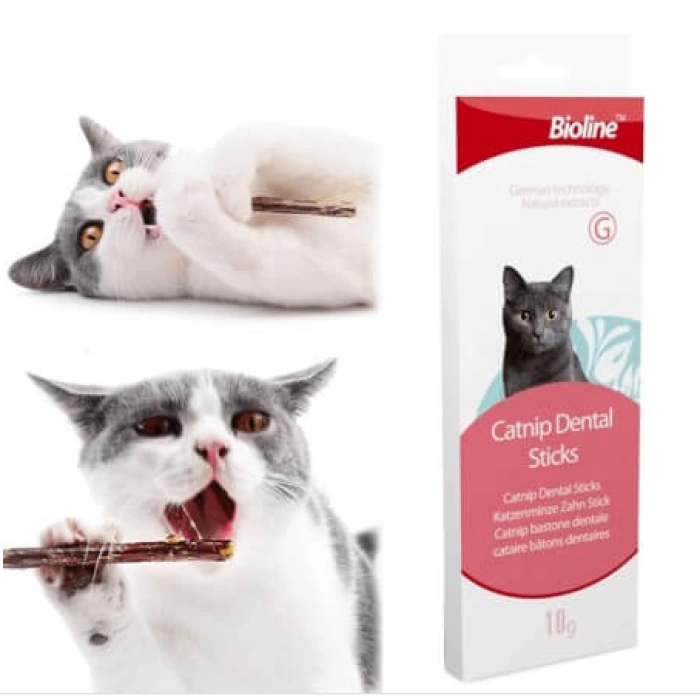 Bioline Kedi Tartar Önleyici Catnip Dental Sticks 10 Gr