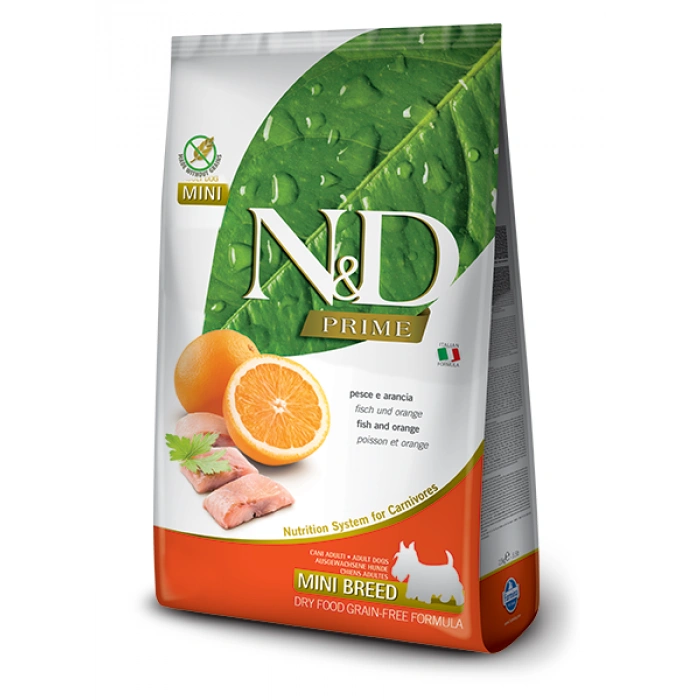 N&D Tahılsız Balık&Portakal Yetişkin Küçük Irk Köpek Maması 2.5 Kg